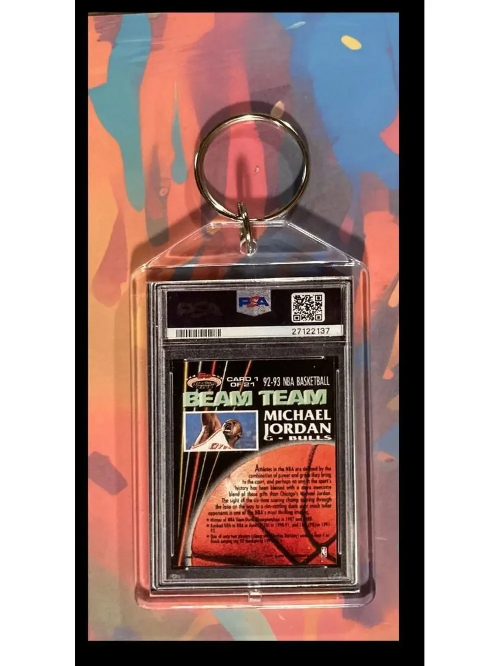 2996 Michael Jordan 1992 Stadium Club  Custom Made Keychain-Gift